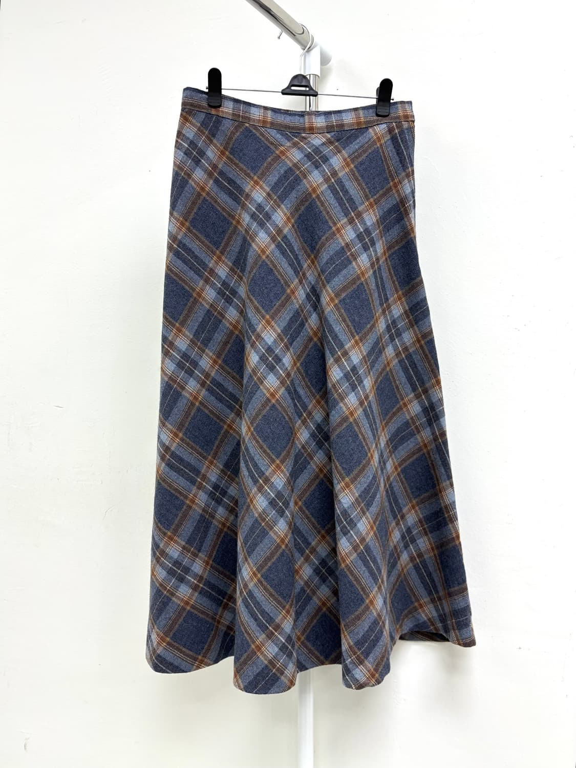 빈티지 블루 체크 스커트 상품이미지4