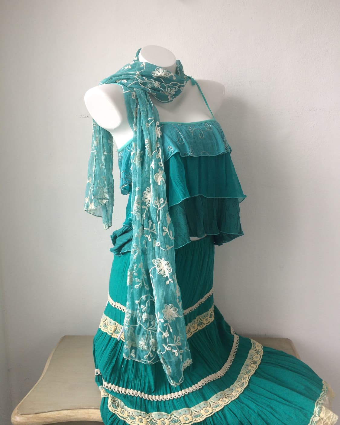 embroidery pattern point scarf 상품이미지5