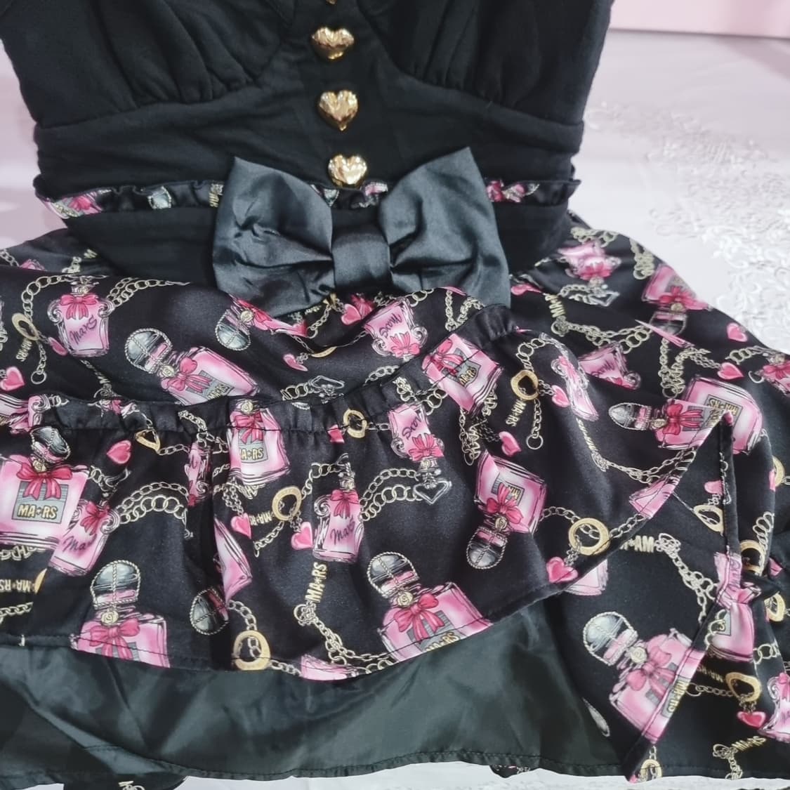 MARS 마즈 향수병 리본 원피스 상품이미지5