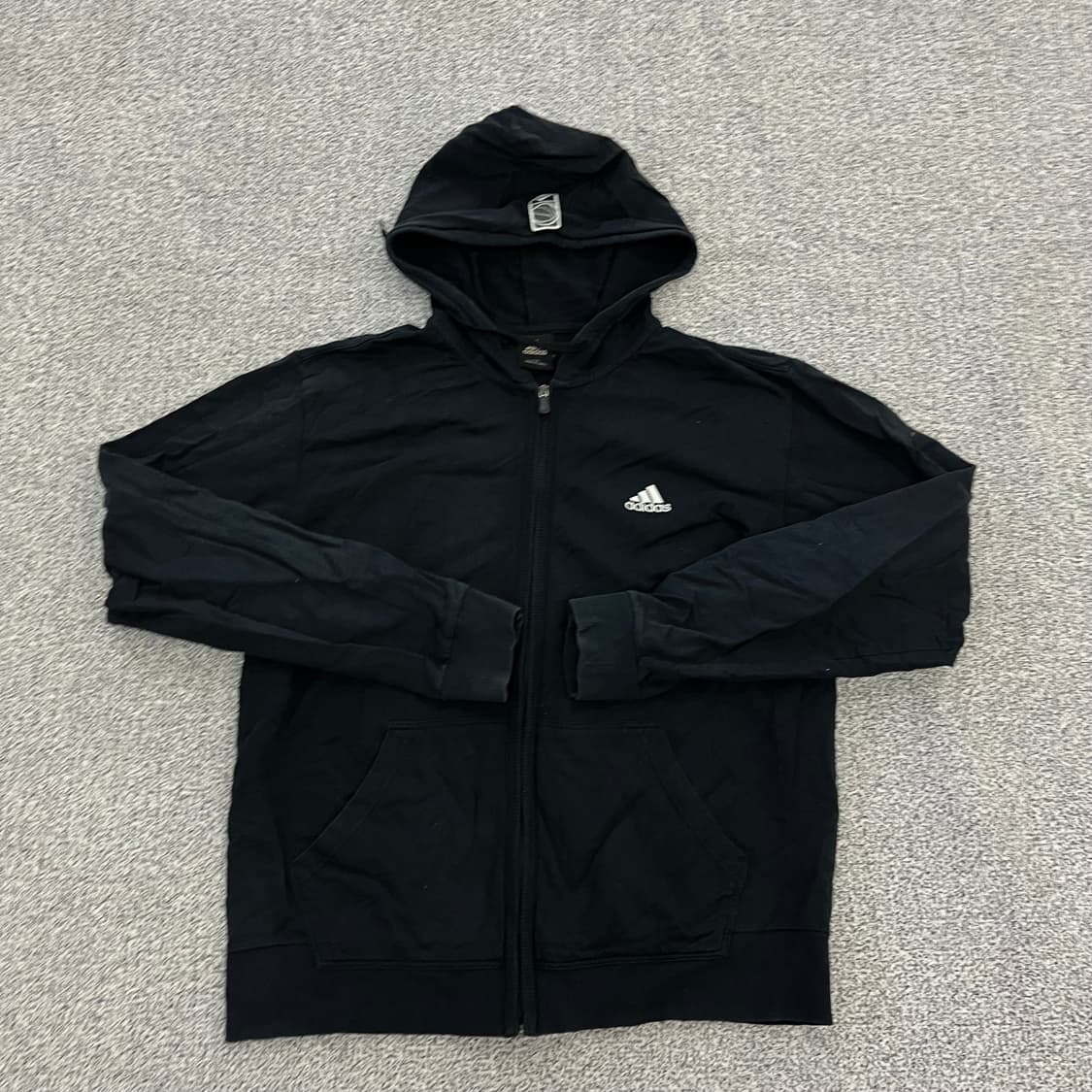 110 아디다스 블랙 후드집업 0129H1 상품이미지1