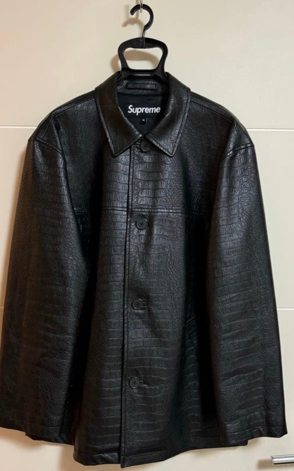[M]슈프림 레더 크로커다일 카 코트 22ss 상품이미지1