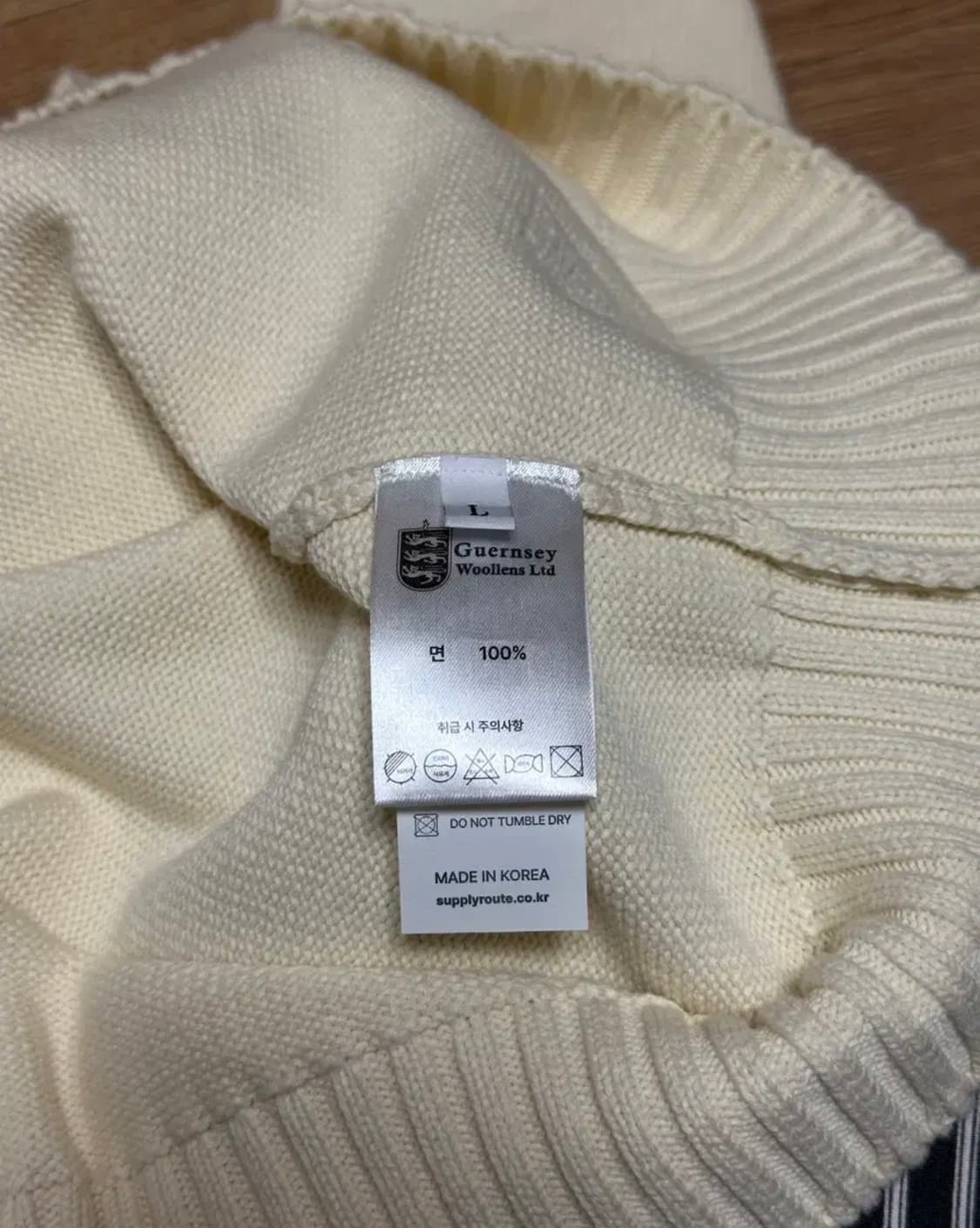 [L] 건지울른스 니트 에크루 (마지막 가격) 상품이미지3