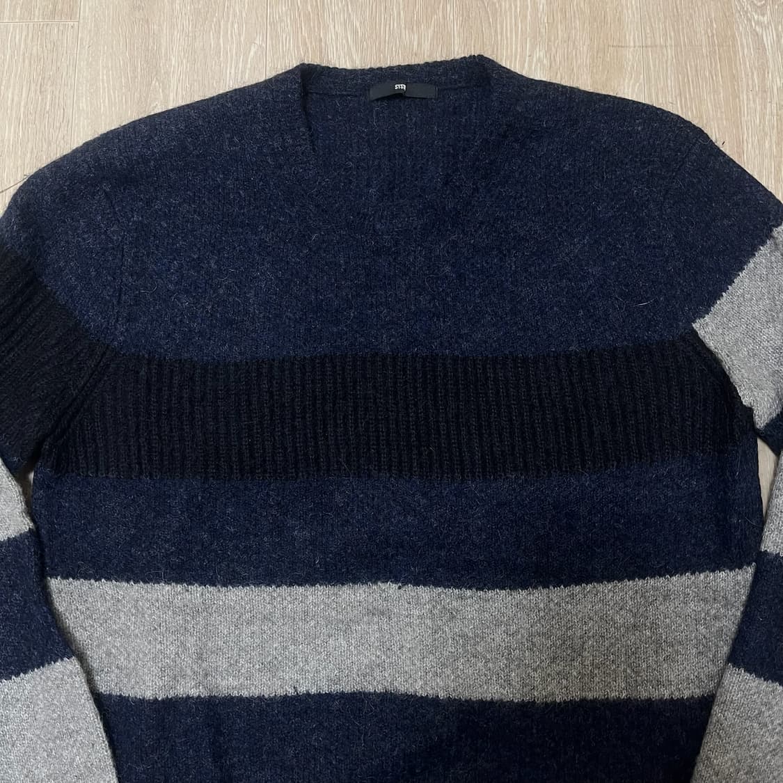 한섬 시스템 알파카 모헤어 스트라이프 니트 XL/105  상품이미지2