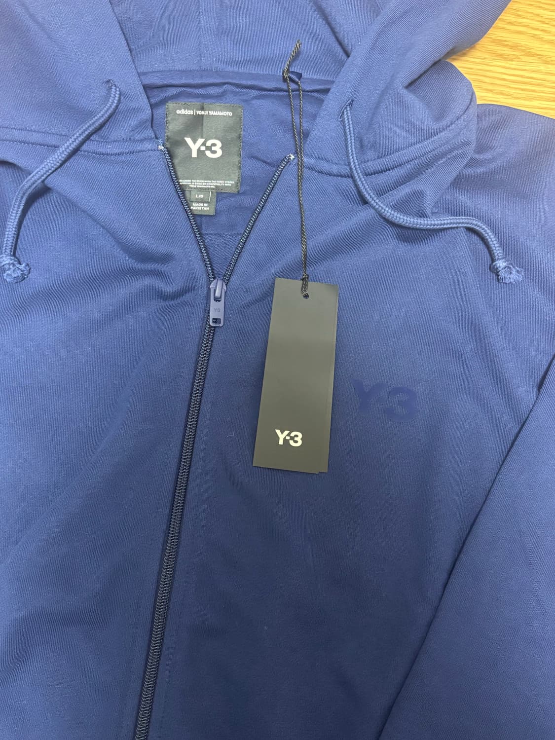 [새상품] Y-3 요지 야마모토 후드집업 네이비 XL 이상  상품이미지6