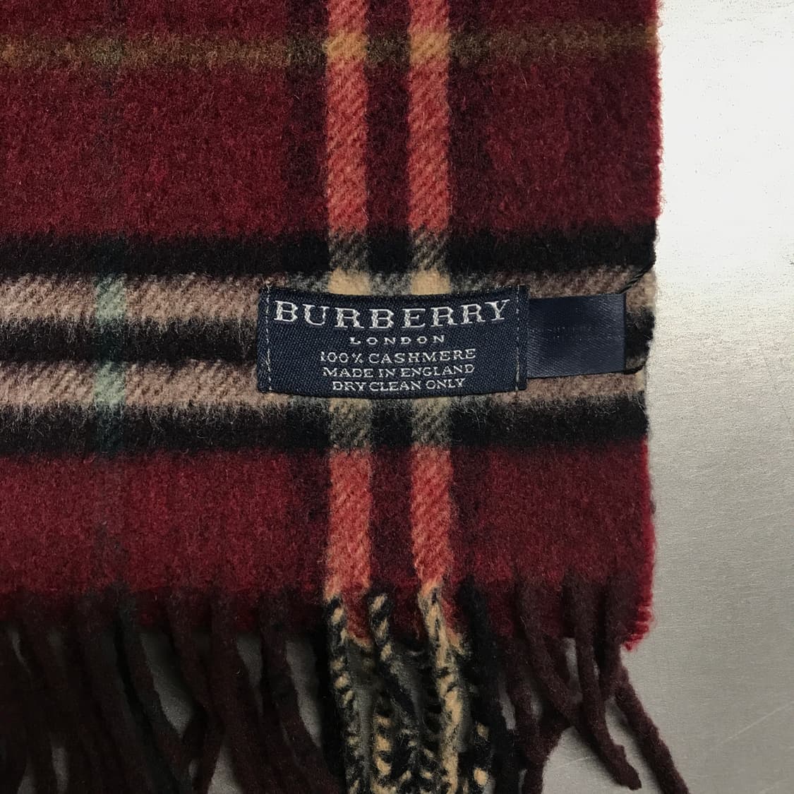 버버리 정품 캐시미어 머플러 레드 상품이미지4