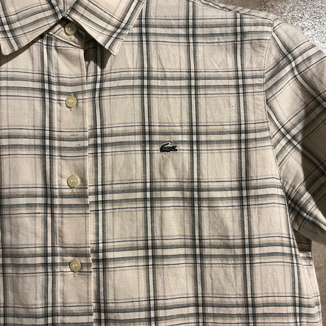 라코스테 반팔 체크셔츠 상품이미지2