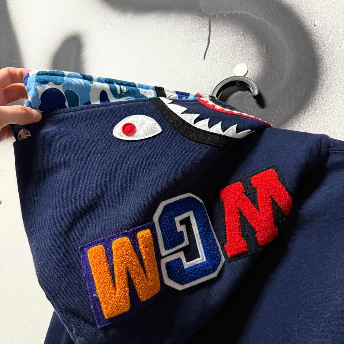 청담매장판 베이프 ABC 카모 청계 더블 샤크 풀 집업 후디 상품이미지5