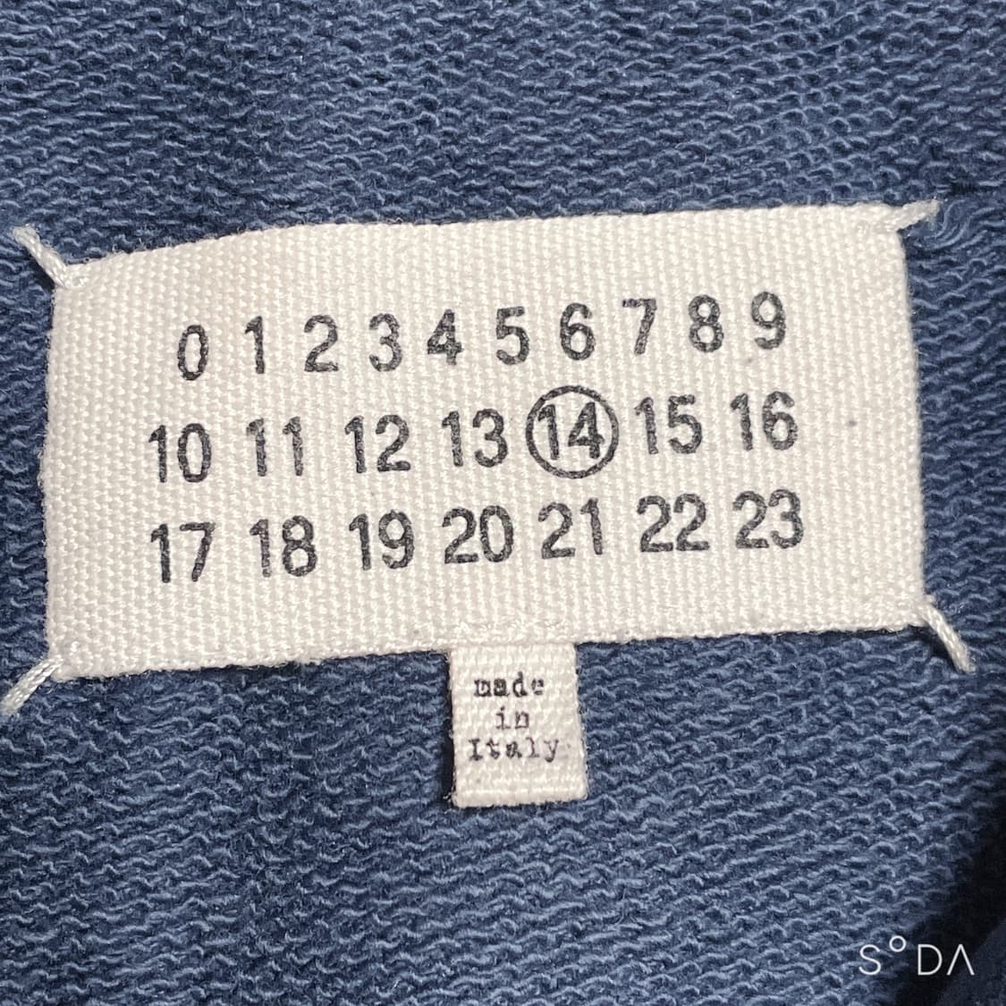 마르지엘라 엘보우패치 하프집업 맨투맨 네이비 상품이미지5