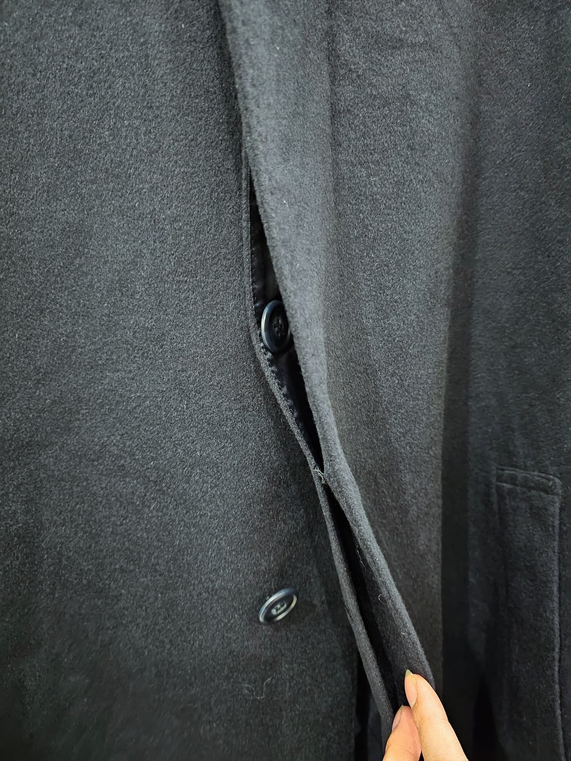 Durban 네이비 퓨어 캐시미어 롱코트 상품이미지6