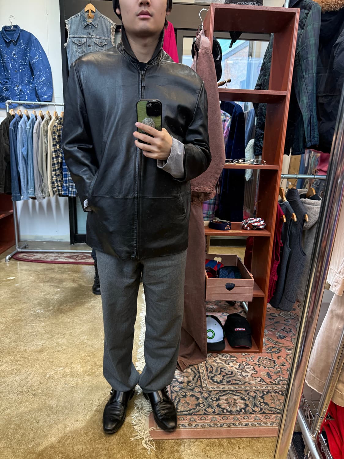 Leather jacket 상품이미지1