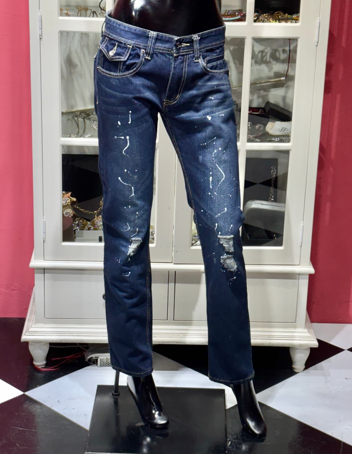 dolce & gabbana jeans 돌체앤가바나 페인팅 디테일 진 상품이미지1