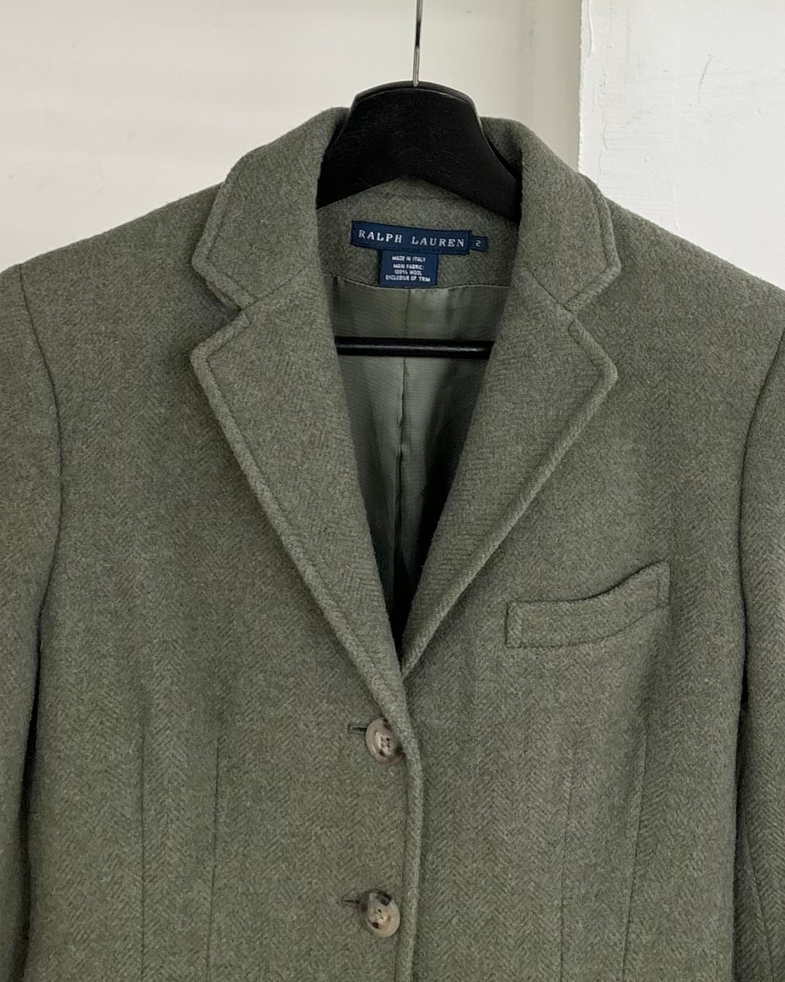 랄프로렌 그린 울 코트 상품이미지2