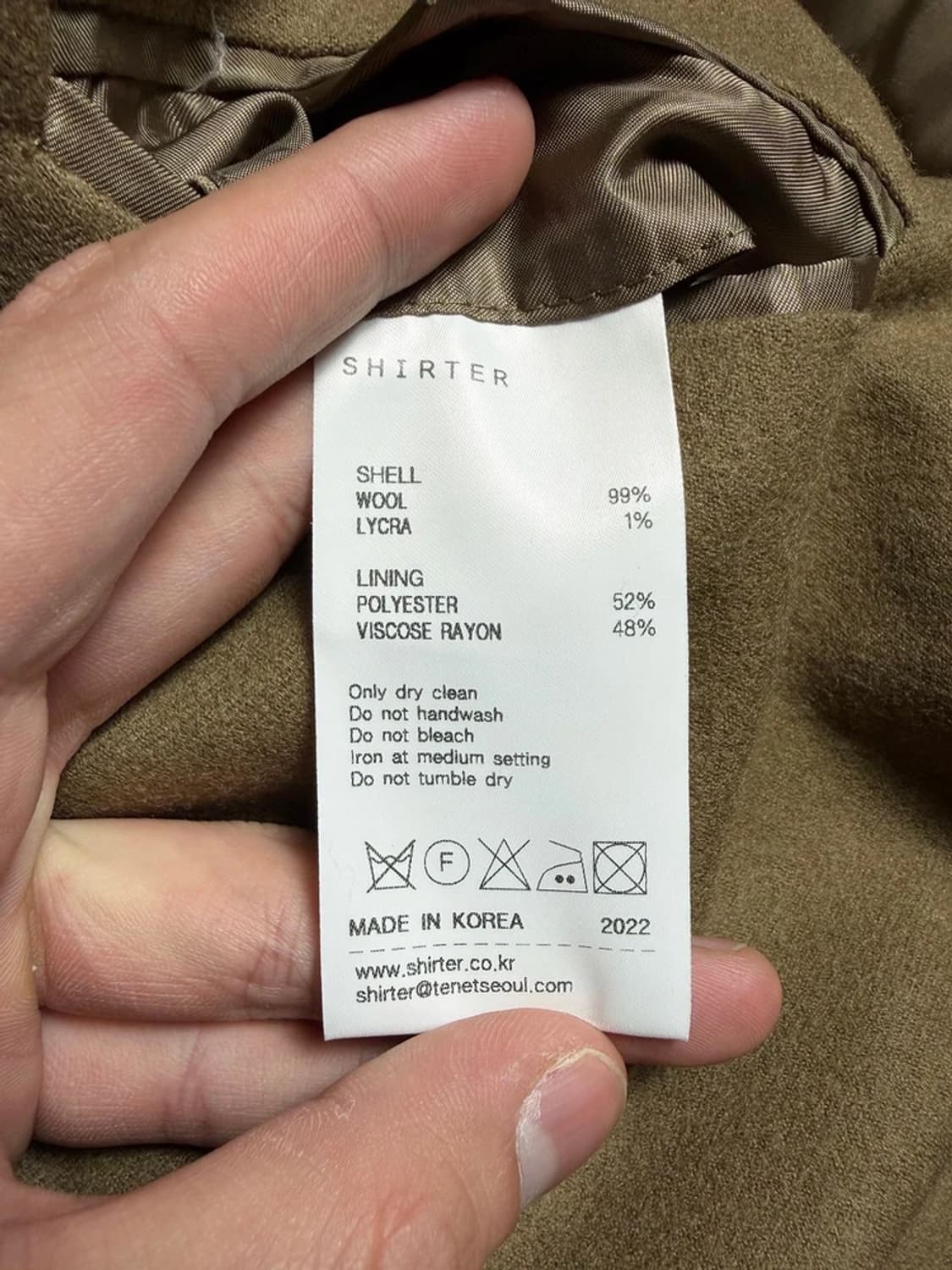 셔터 SHIRTER 22FW 울 플란넬 블레이저 자켓 R1285 상품이미지6