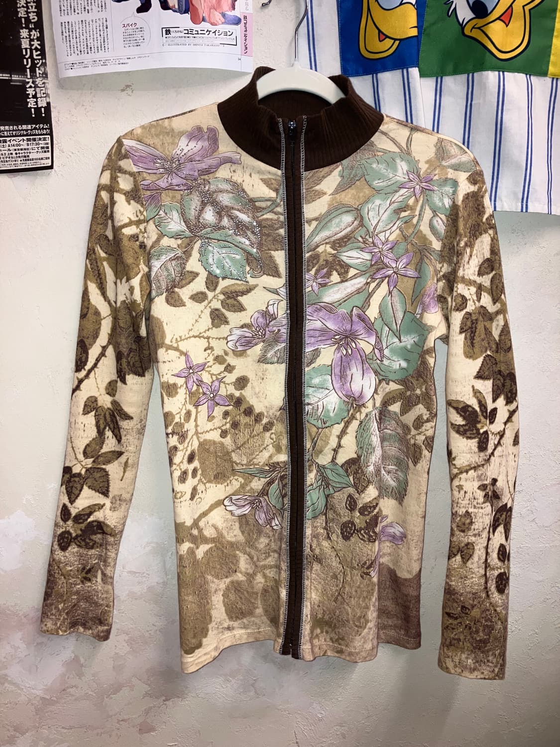 y2k 브라운 비즈 집업 상품이미지2