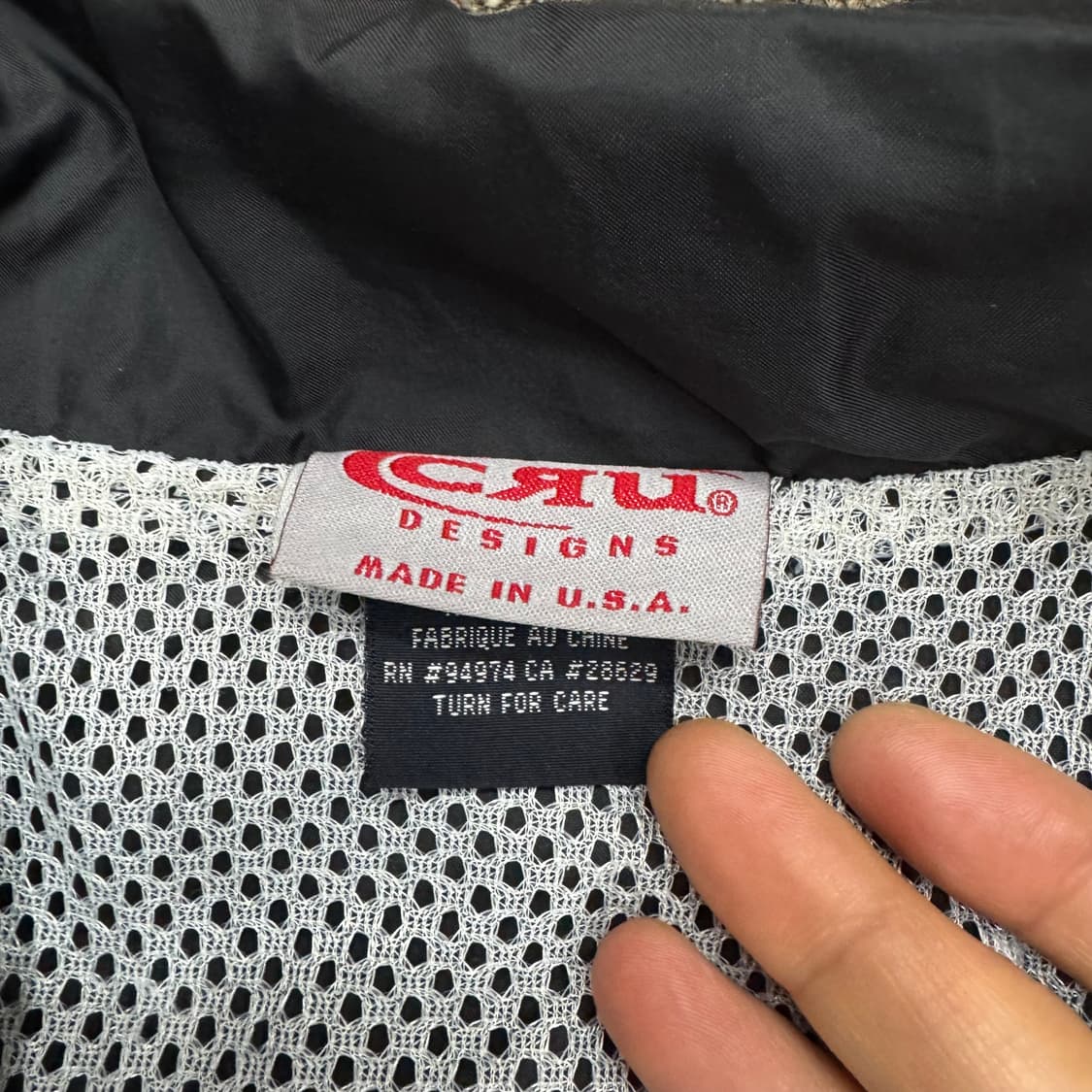 90s CRU 디자인 트레이닝 우븐 셋업 made in USA (L)  상품이미지9