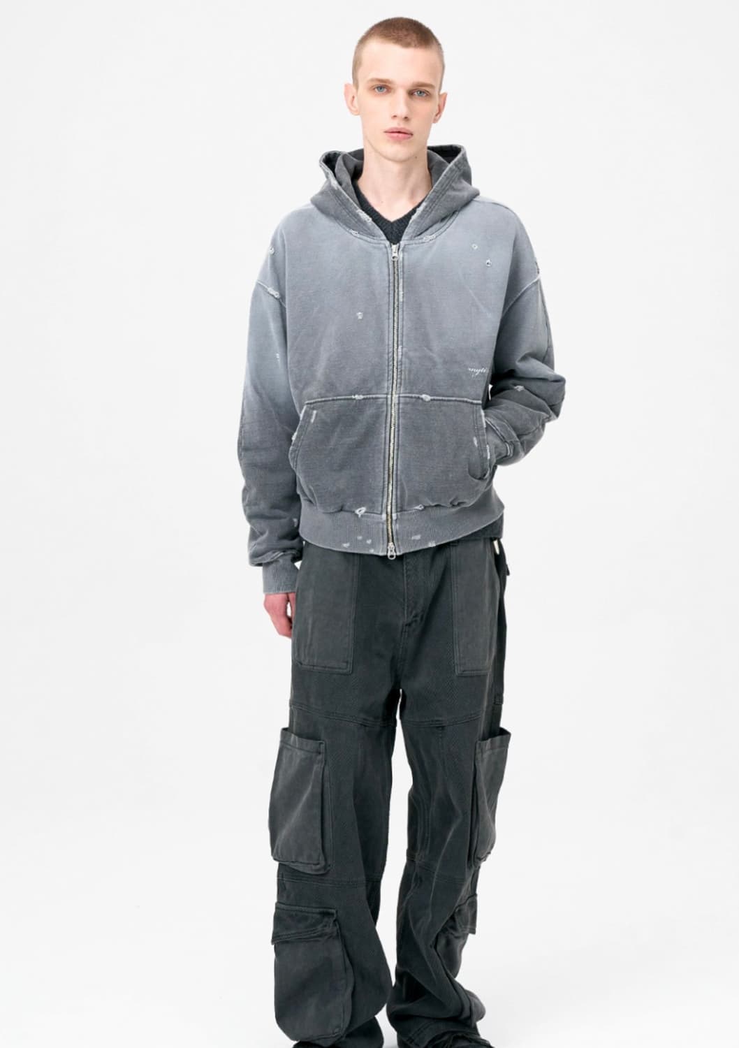 애니타임로릭 crocus hood zip up 차콜 S 상품이미지1