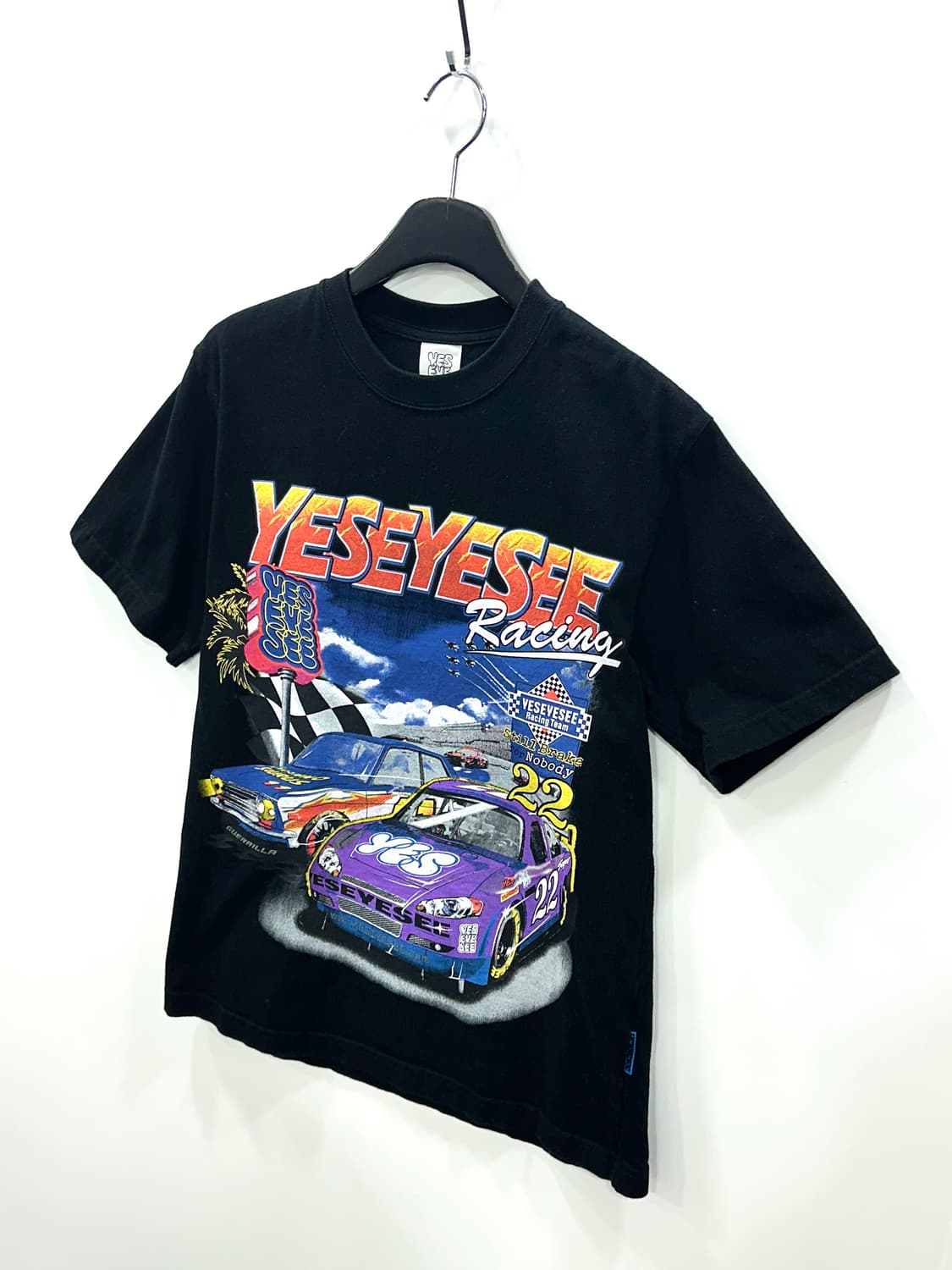 예스아이씨 빅 레이싱로고 티셔츠 블랙 S 상품이미지2