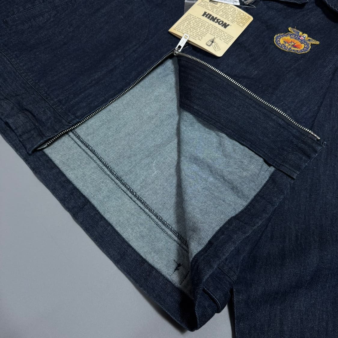 HINSON 인디고블루컬러 양면 자수로고 FFA 데님 자켓 상품이미지6