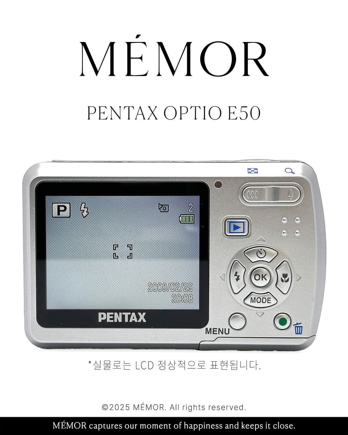뽀얀느낌🤍PENTAX OPTIO E50 펜탁스 디카 카메라 상품이미지5