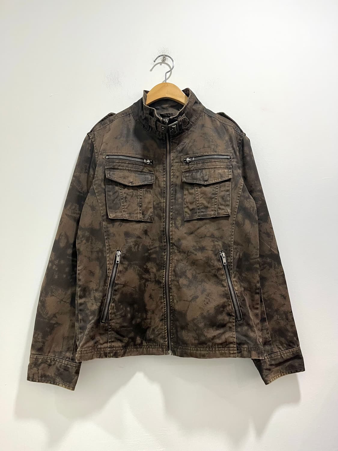 일본 빈티지 락펑크 타이다이 넥버클 집업 자켓  상품이미지1