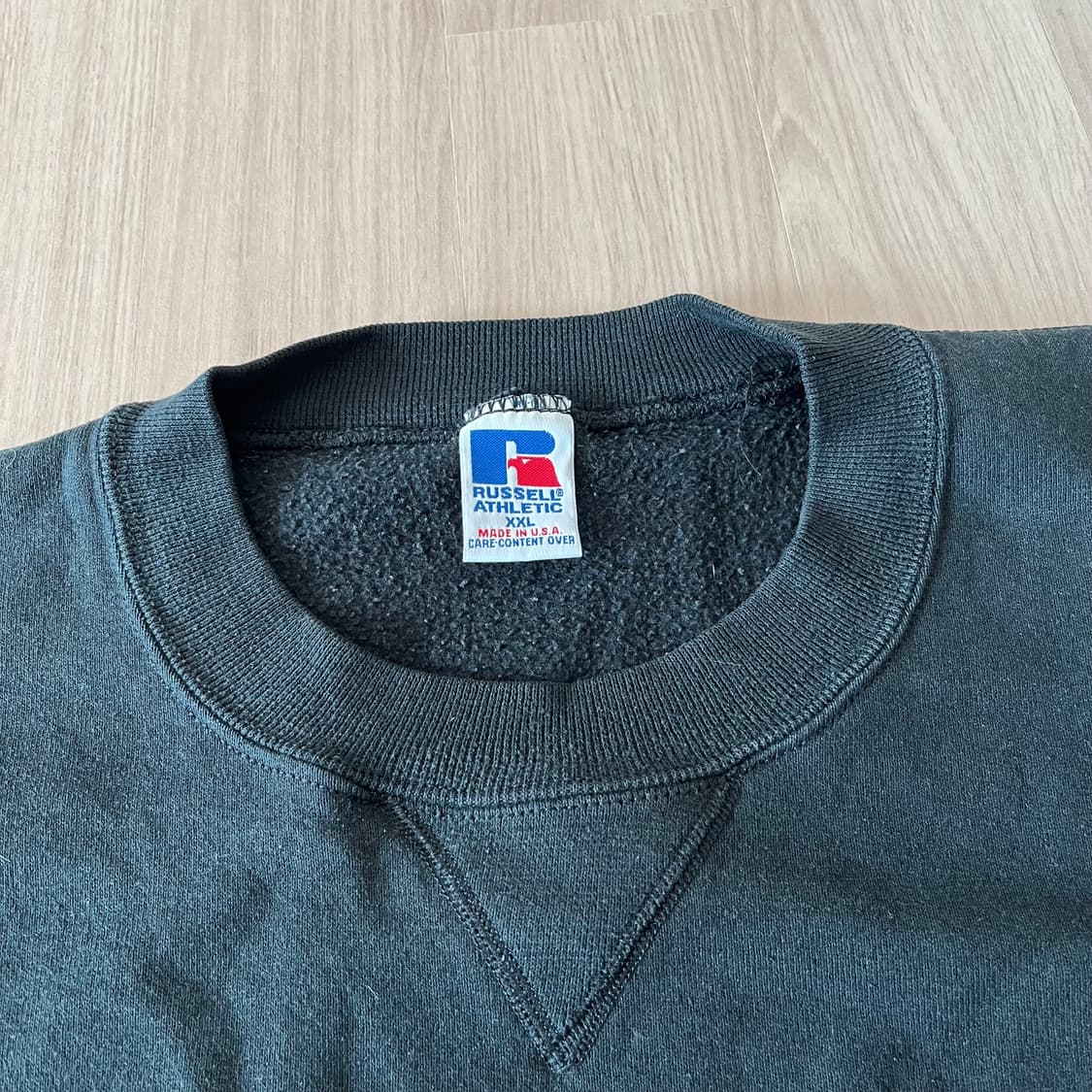 [2XL] 90s 빈티지 러셀 스웻셔츠 맨투맨 블랙 상품이미지2