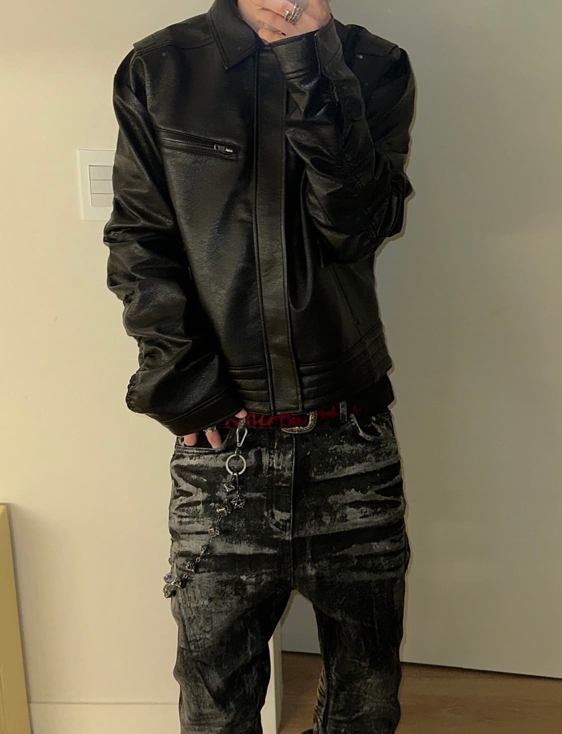 에모스탠스클럽 펜타그램 플레어진 상품이미지3