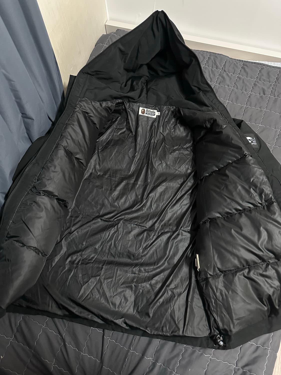 베이프 샤크 후드 패딩 블랙 XL 상품이미지6