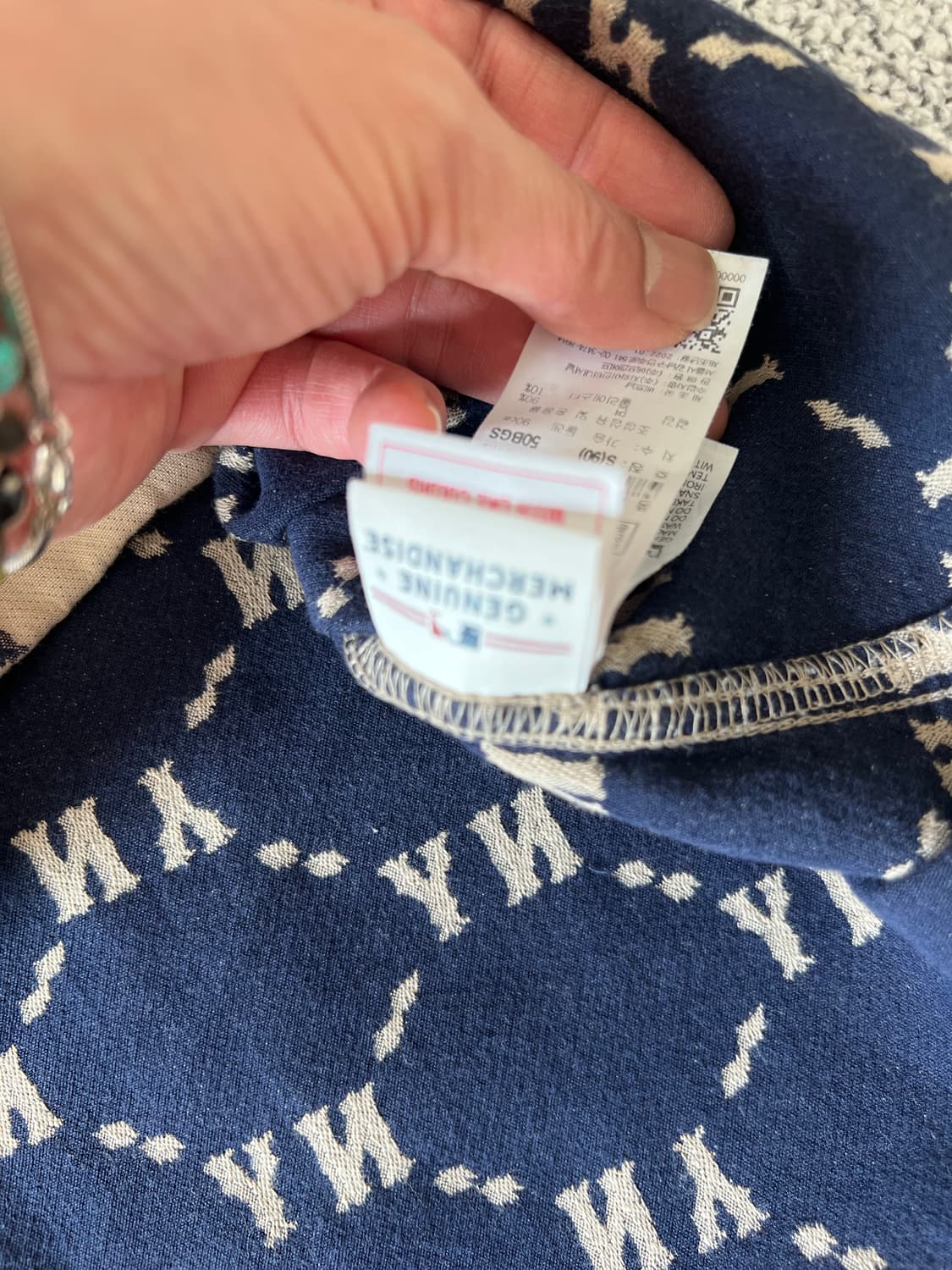 엠엘비　다이아 모노그램 코튼 자카드 반팔 셔츠 NY  상품이미지6