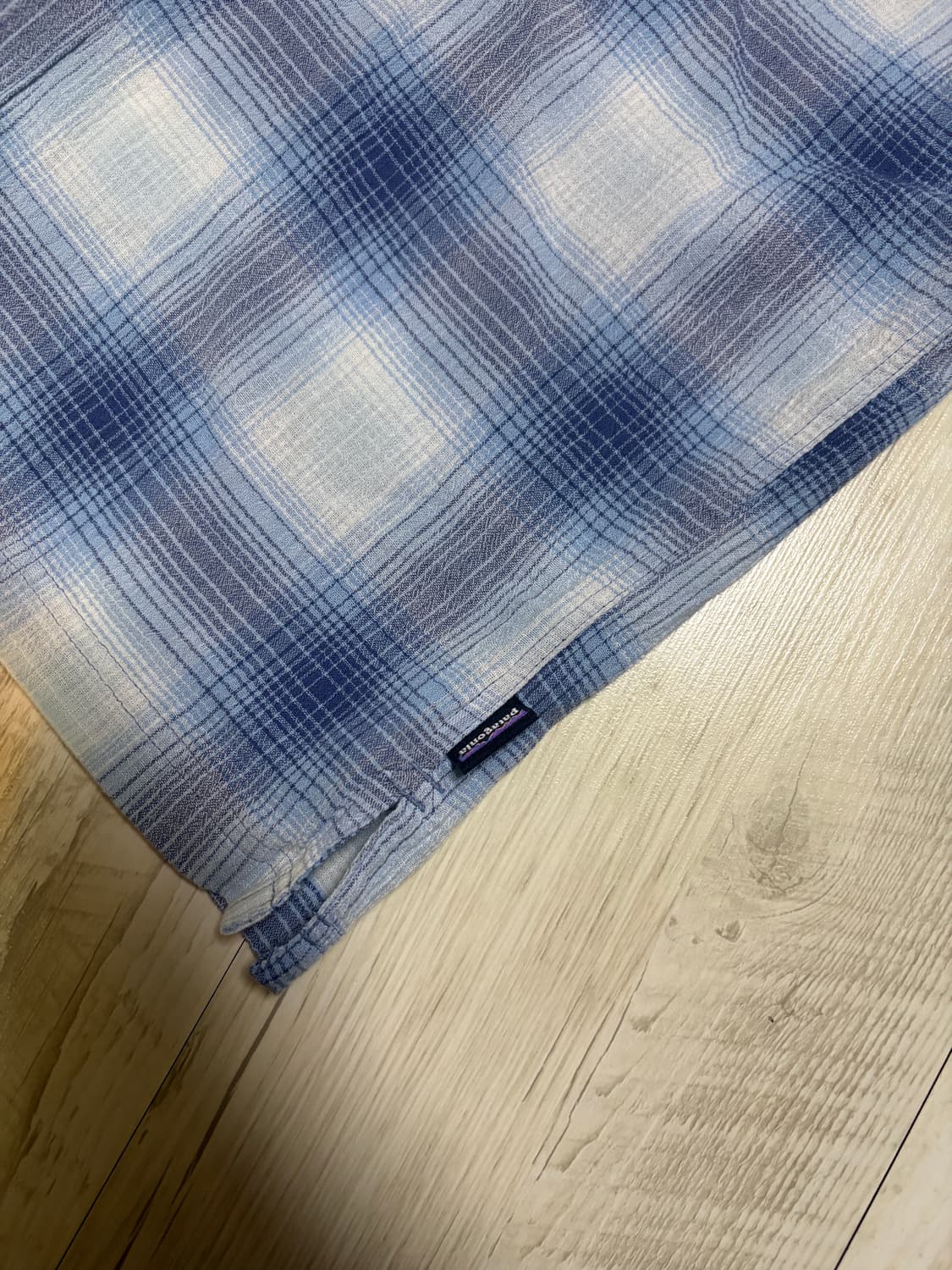 [M]파타고니아 블루 체크 반팔 셔츠 상품이미지6