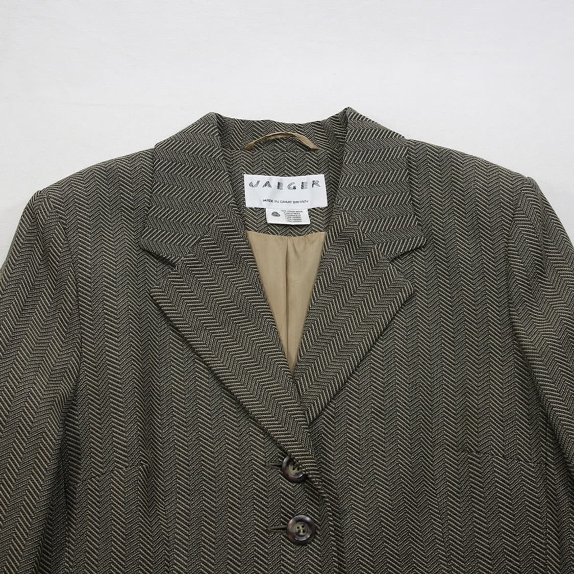 JAEGER 울 헤링본 자켓 (여성용 UK 14) 상품이미지4