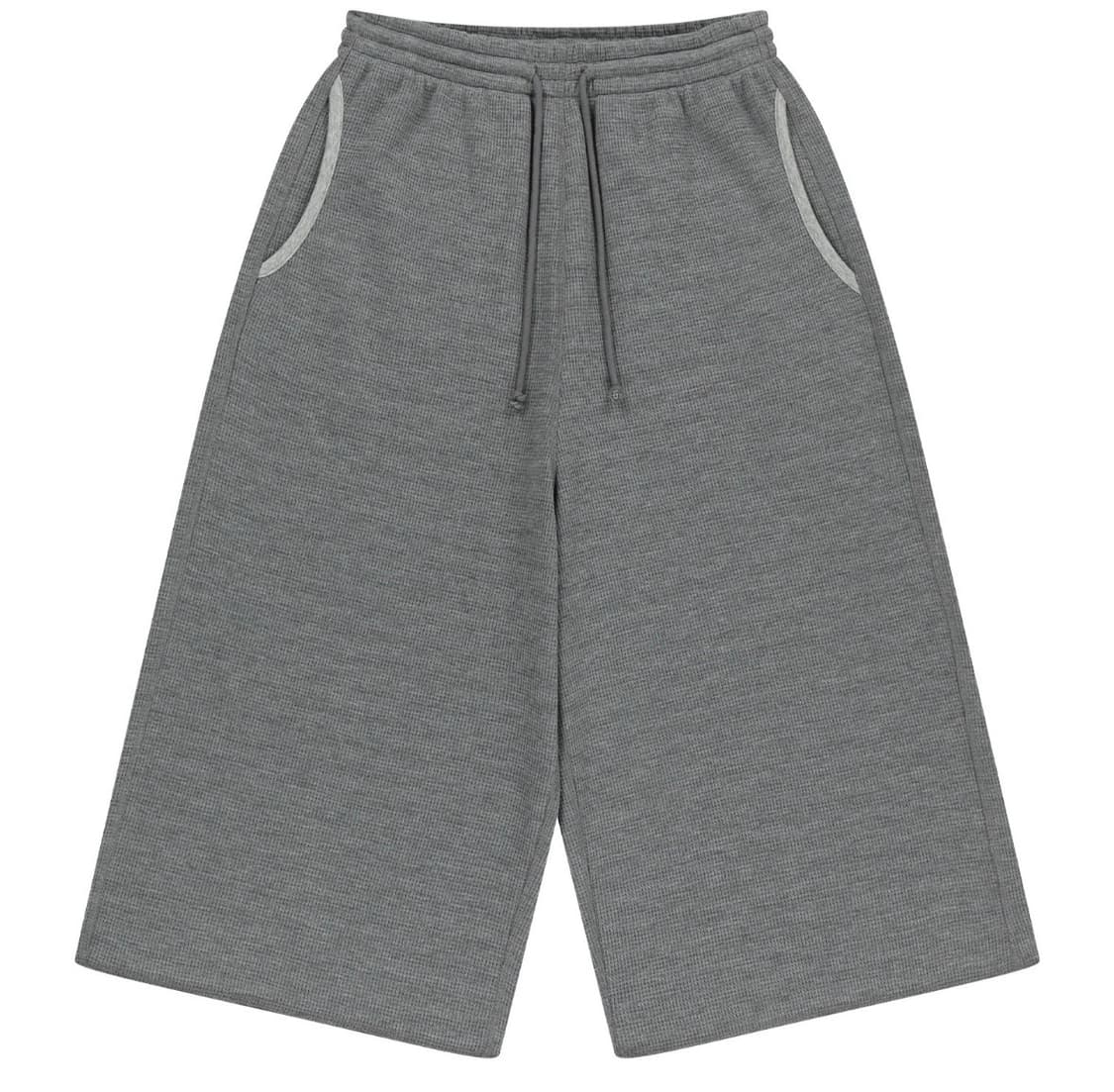 코이세이오 와플 카프리 팬츠 멜란지 그레이 상품이미지1