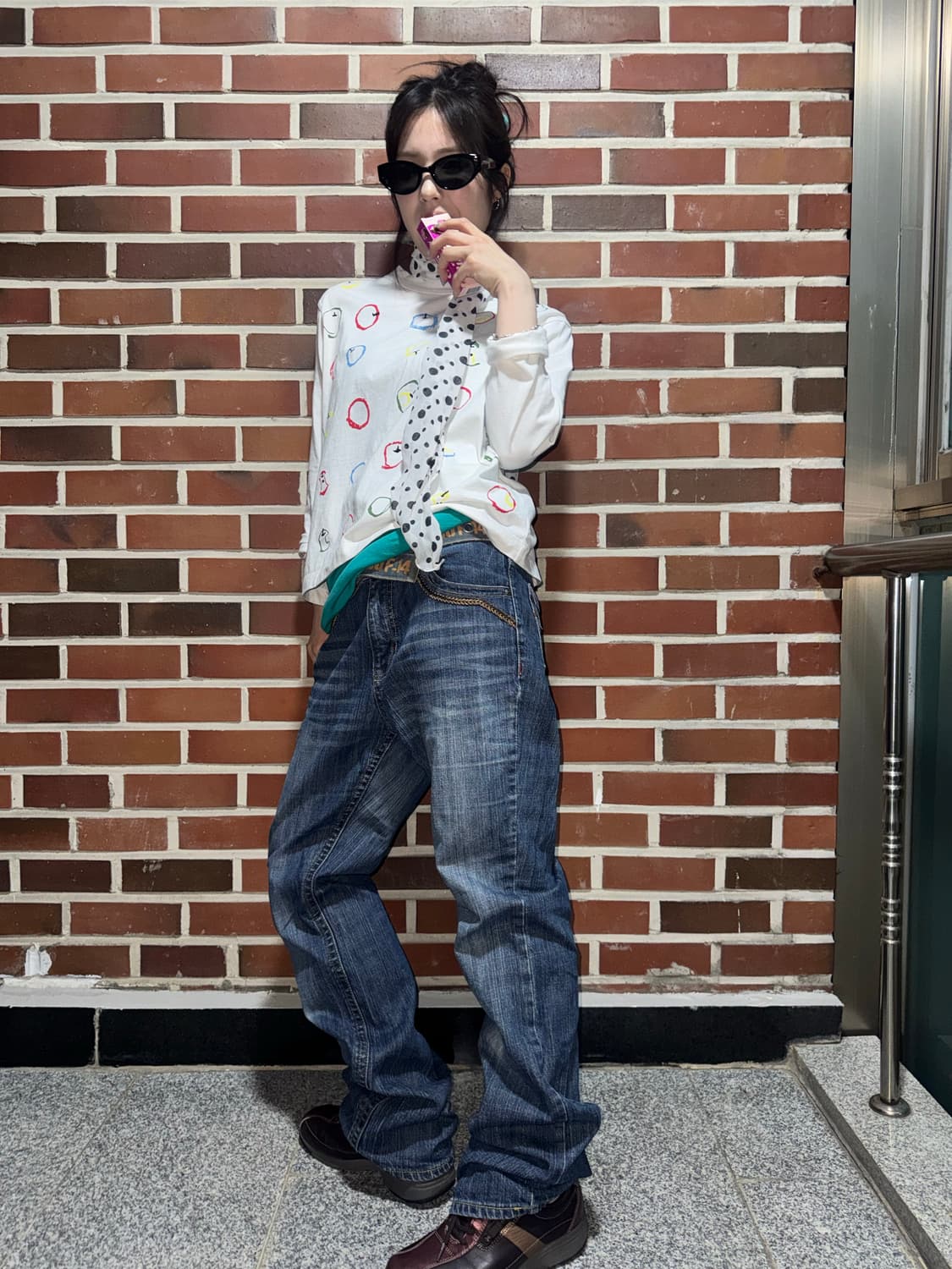 괴짜 사과걸 빈티지 코디세트 3pcs 상품이미지2