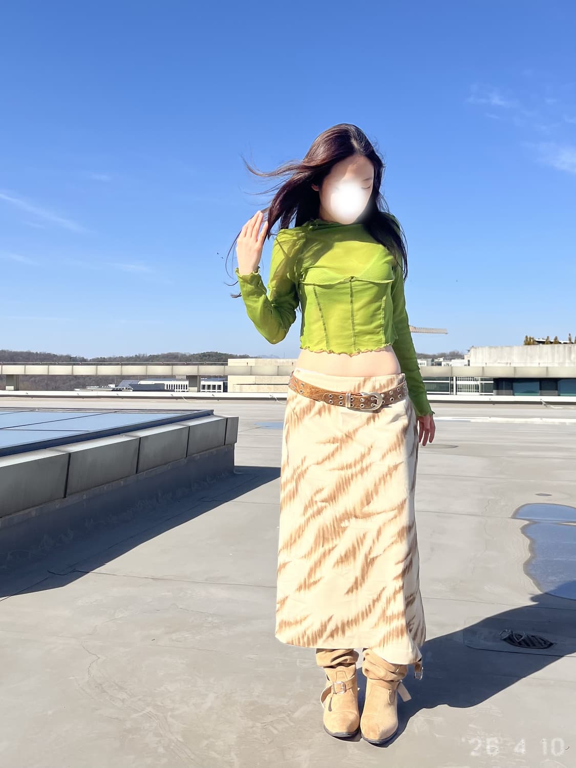 Zebra Pattern Skirt 상품이미지3