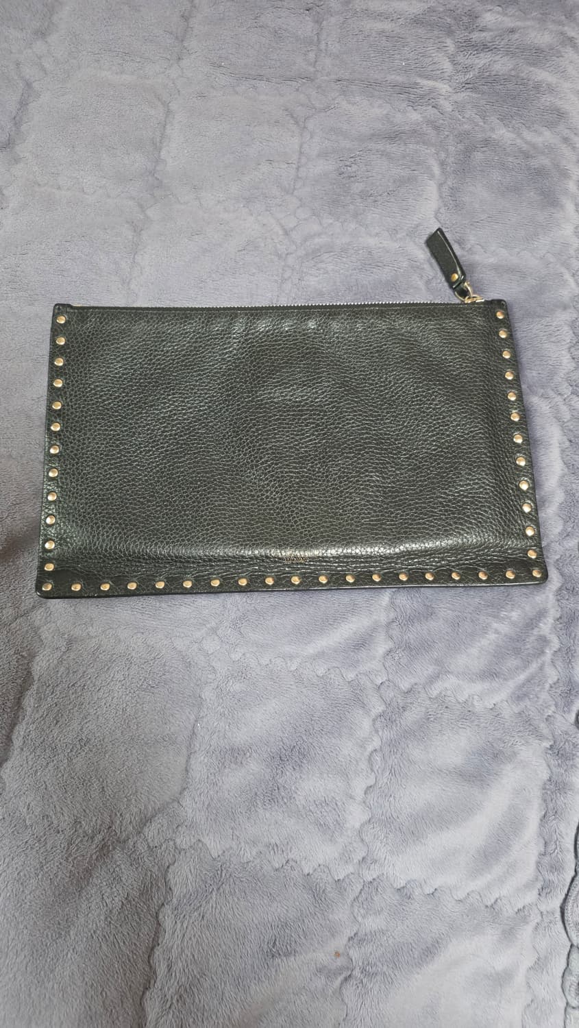 (정품) 발렌티노 락스터드 클러치/남녀공용/검정/개인 상품이미지3