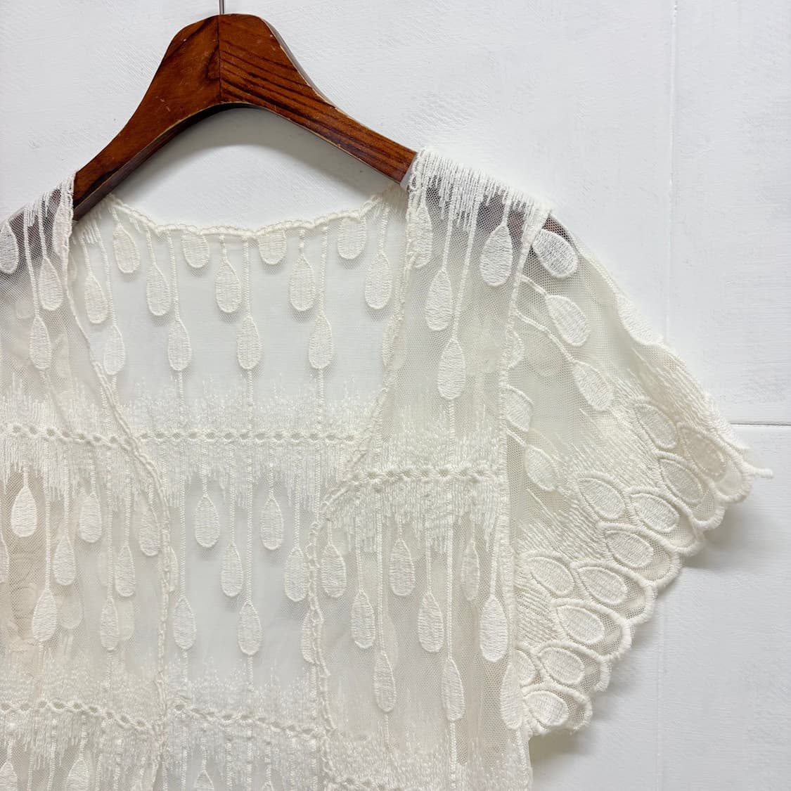 RA PASTEL 물방울 레이스 시스루 모리걸 가디건 M-L JPN 상품이미지2