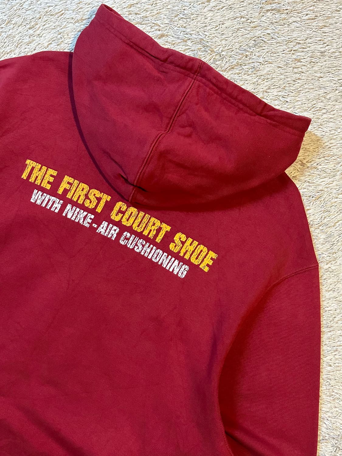 희귀) 00's 나이키 올드스쿨 에어포스원 후드티 버건디 상품이미지4