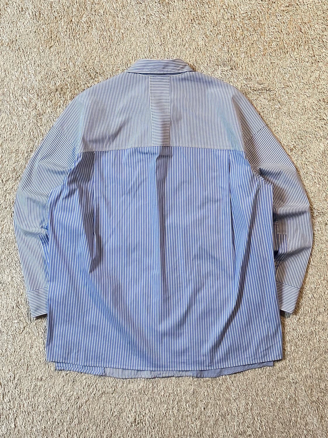 시스템옴므 오버핏 스트라이프 셔츠_100 상품이미지4