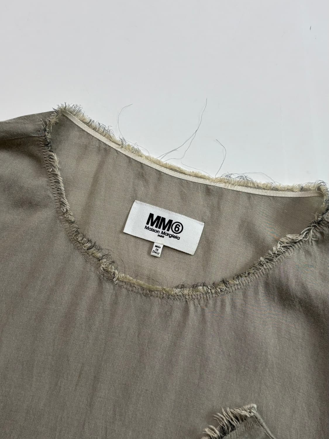 MM6 메종 마르지엘라 레이온 언발 블라우스 상품이미지7