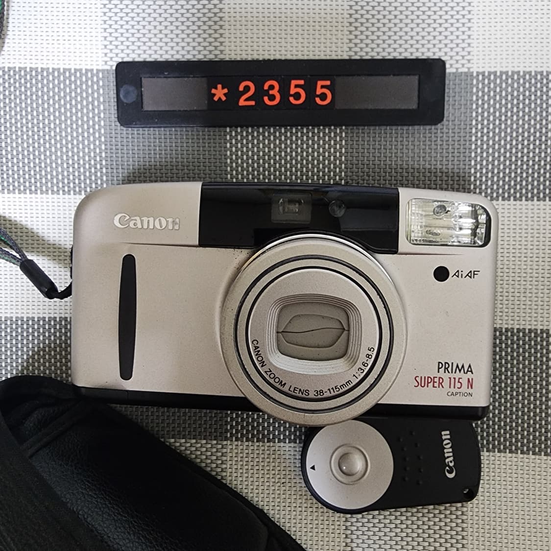 캐논 프리마 슈퍼 115 N 캡션 필름카메라 리모컨 파우치포함 상품이미지1