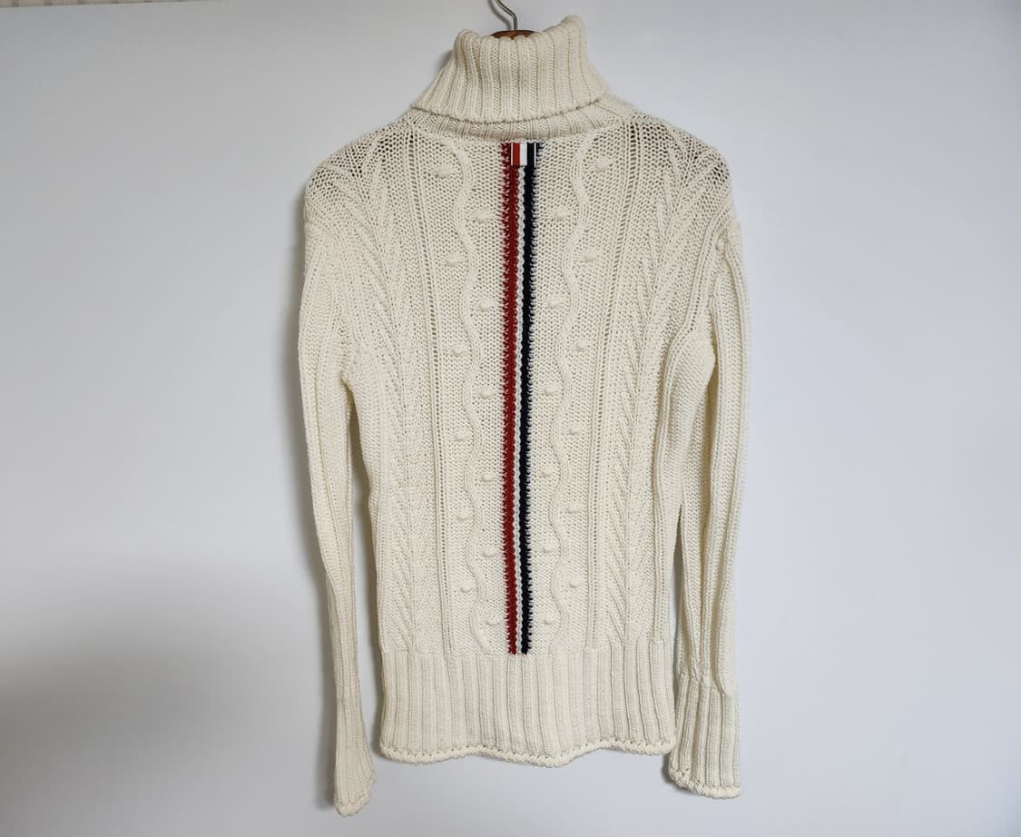 40 톰브라운 아란 케이블 여성 목폴라 니트 FKA222A 00014 상품이미지1