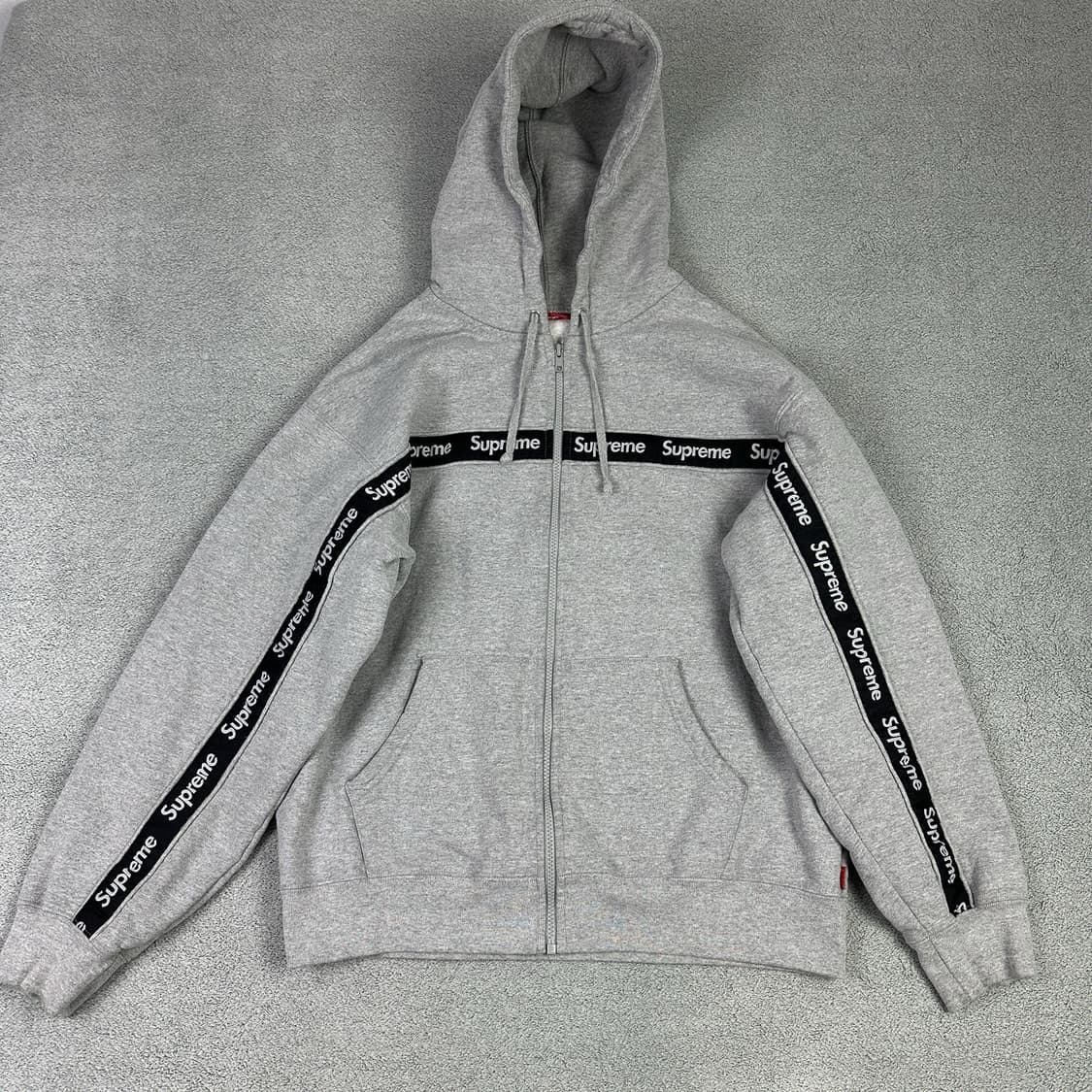 슈프림 사이드라인 로고 후드집업 그레이 상품이미지1