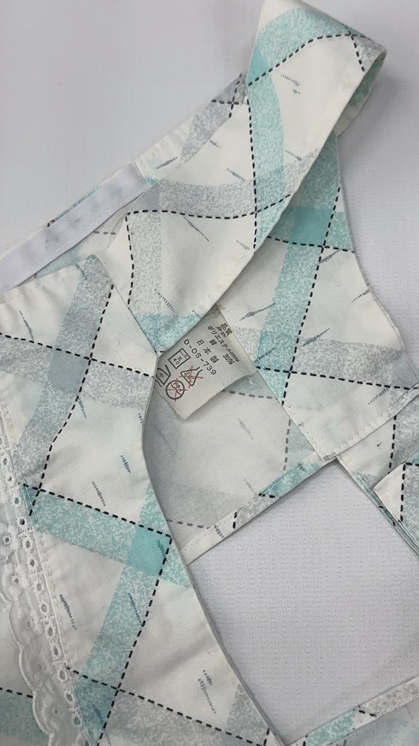 🩵히메갸루 체크 앞치마🩵 레이어드 레이스 공방 베이킹 러블리 메이드 상품이미지5