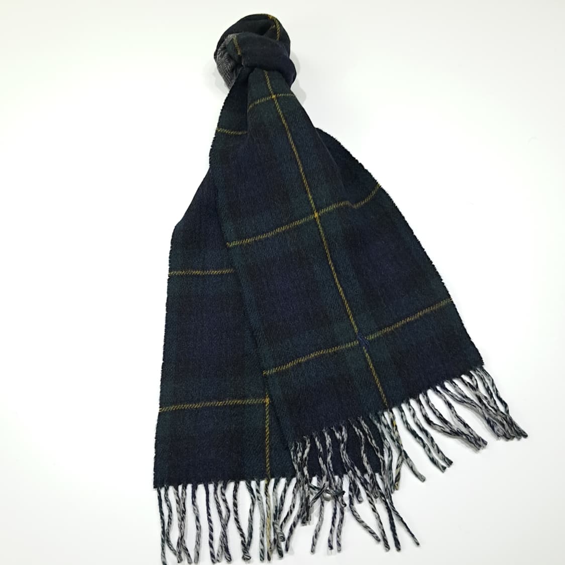 MX335 폴로 랄프로렌 블랙워치 헤링본 양면 버진울 목도리 머플러 상품이미지2
