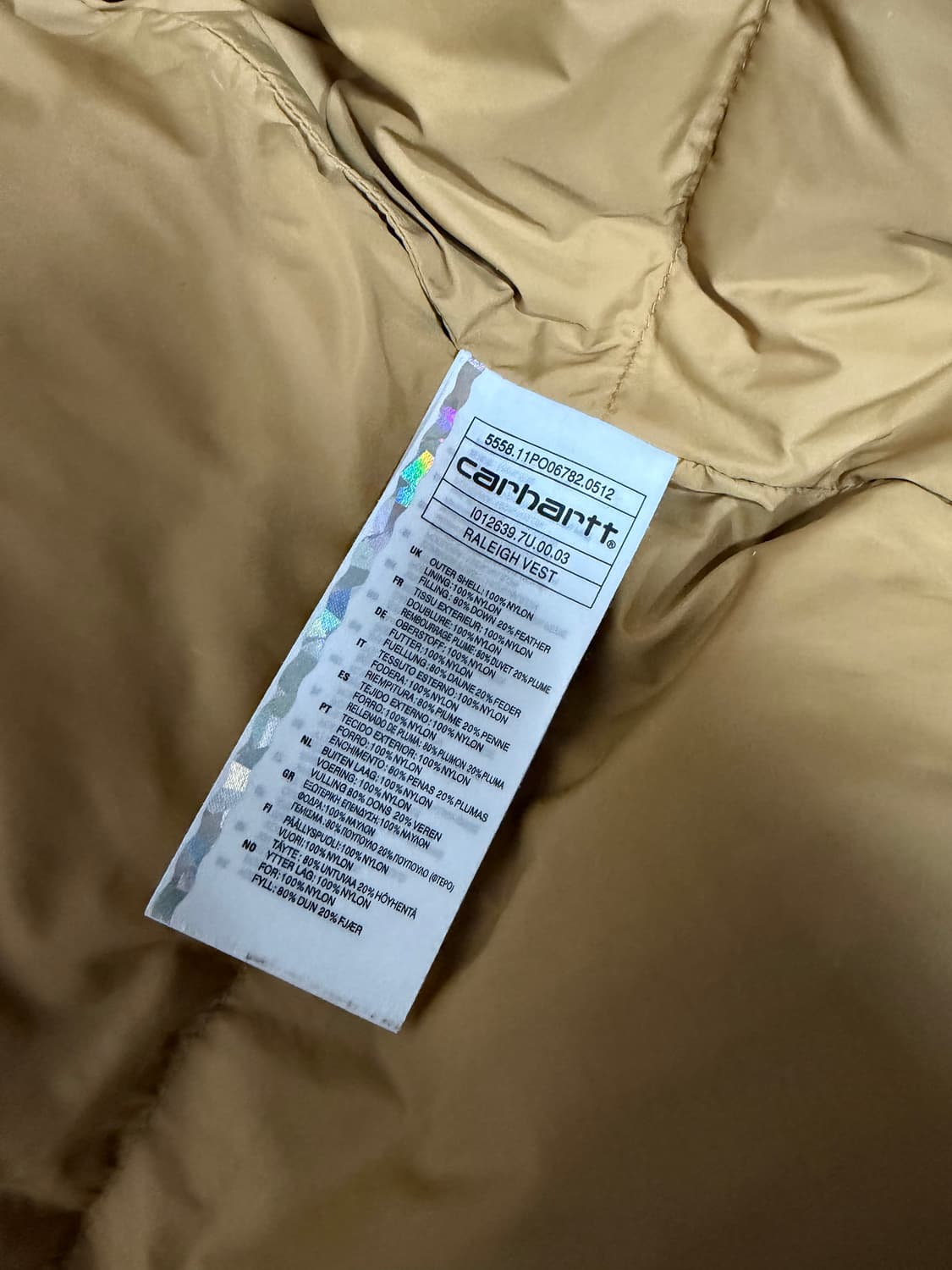 칼하트 패딩조끼 상품이미지3