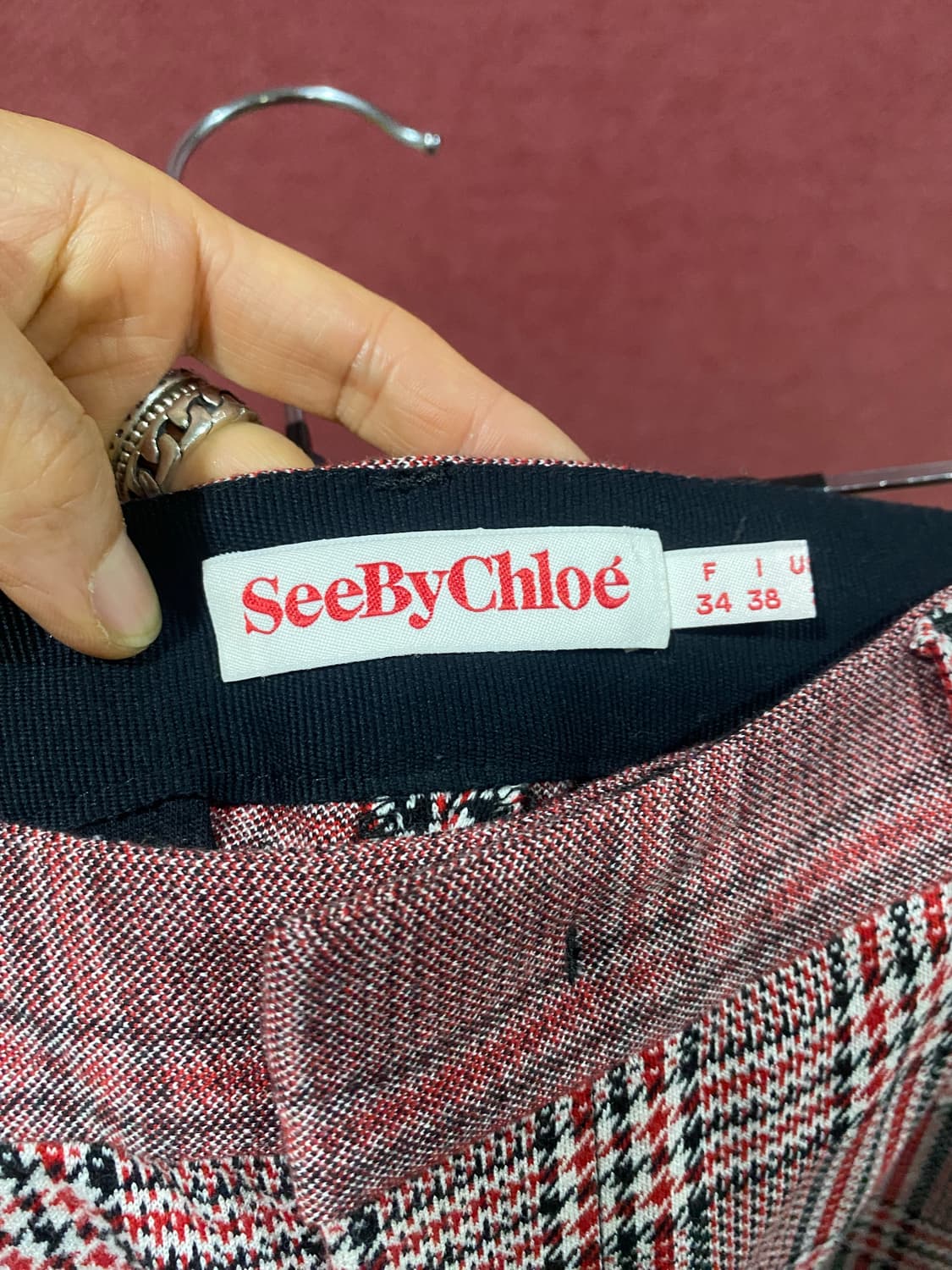 See By Chloe 체크 바지 34/38 상품이미지4