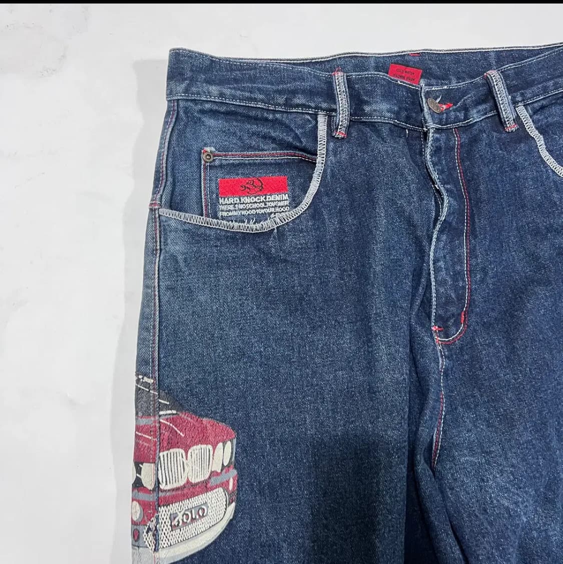 SOHK 스쿨오브하드낙 올드스쿨 패치 데님팬츠(36 상품이미지5