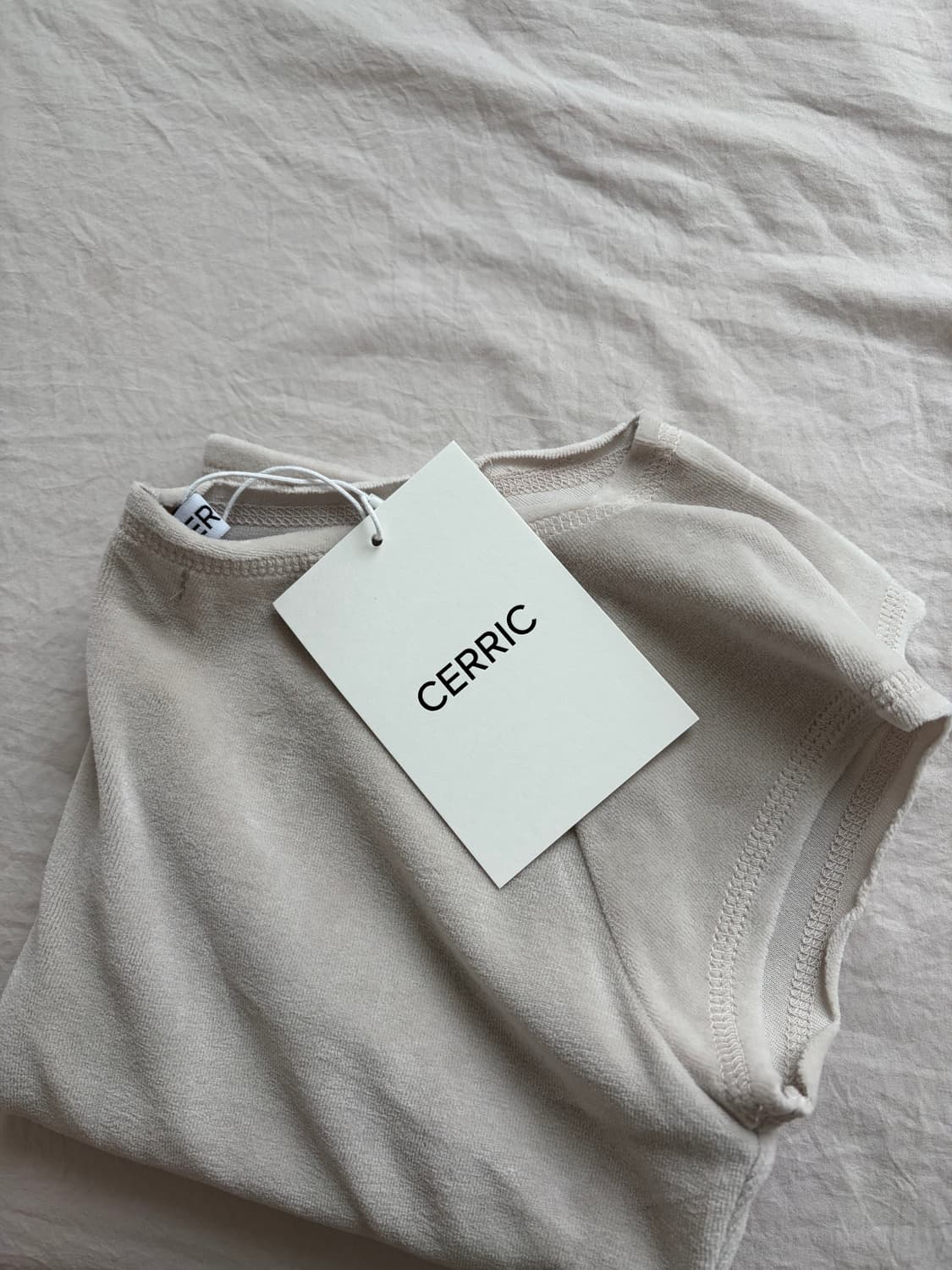세릭 velvet raglen top / Light gray 상품이미지2