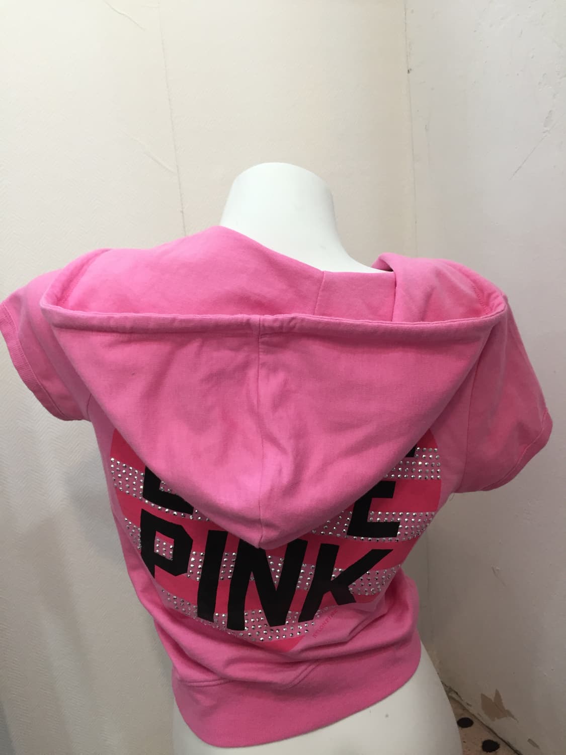 PINK 핑크 반팔 후드집업 상품이미지4