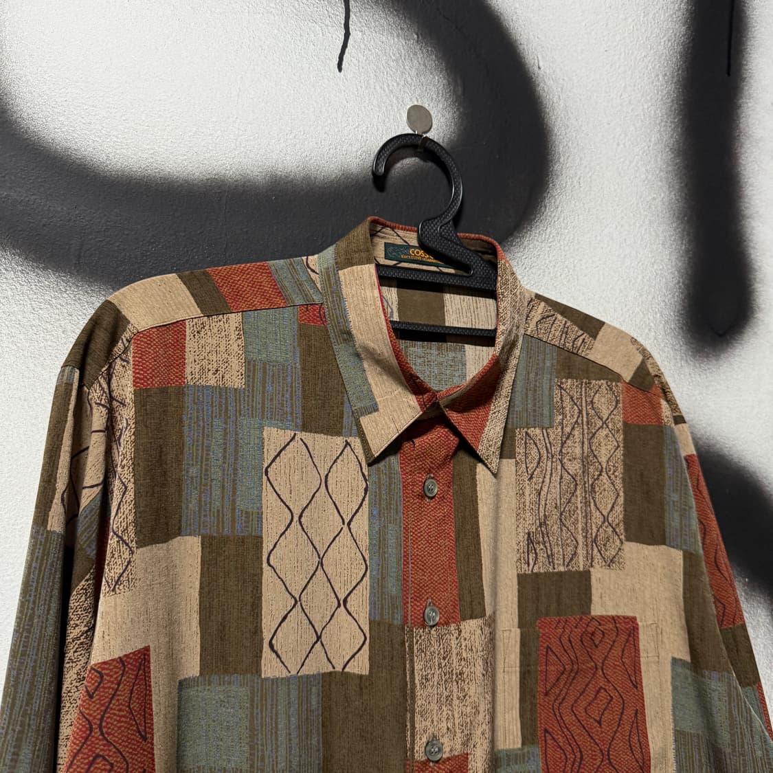 VTG 빈티지 에스닉 기하학 패턴 원포켓 긴팔 셔츠 상품이미지3