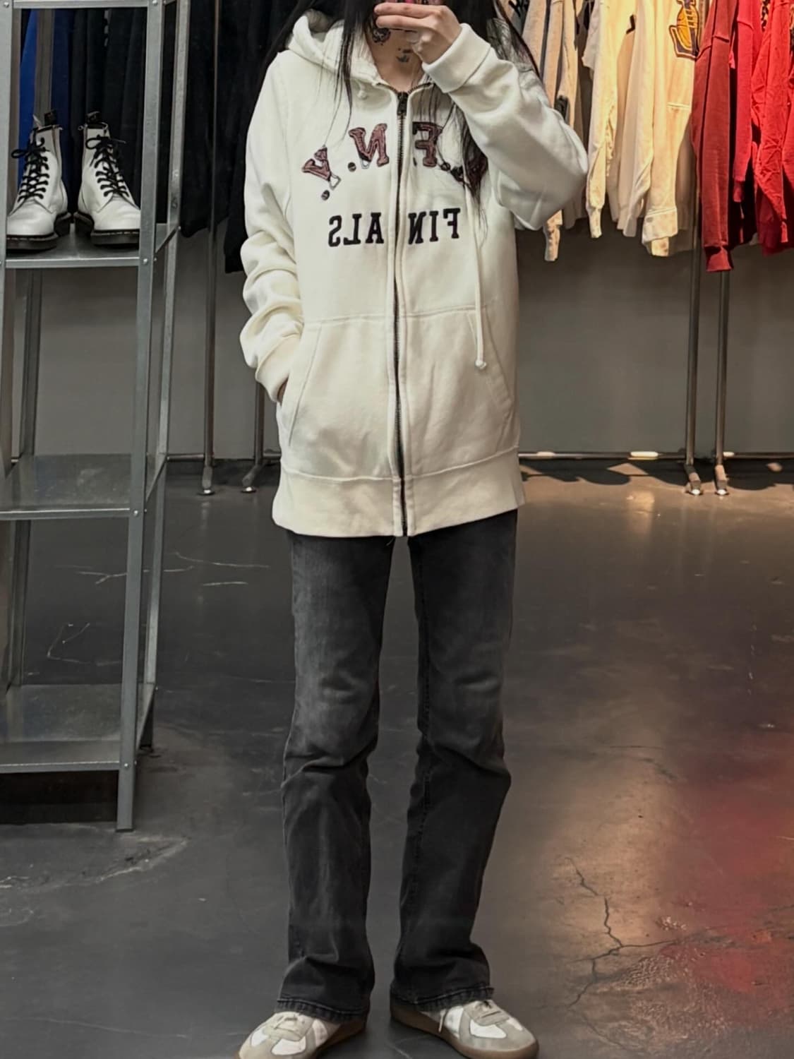 아베크롬비 y2k 센터로고 후드집업 A3684 상품이미지1